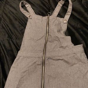Plaid Overall Dress